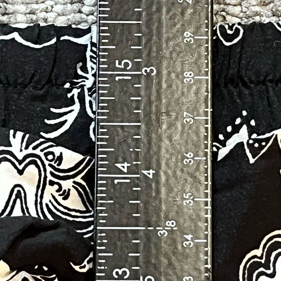 Timing Women’s Size Large Floral Graphic Paisley Pants Black Multicolor Wide Leg - Picture 5 of 7